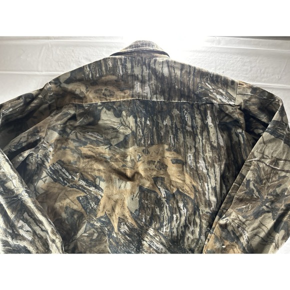 Valeo Realtree Camo Button Up Hunting Shirt Jacket Mens Medium USA Made Collared - Picture 13 of 13